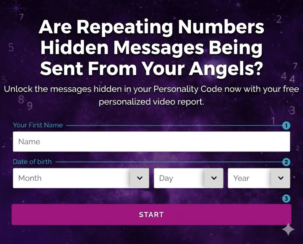 Free personalized numerology reading form — enter name and birthdate