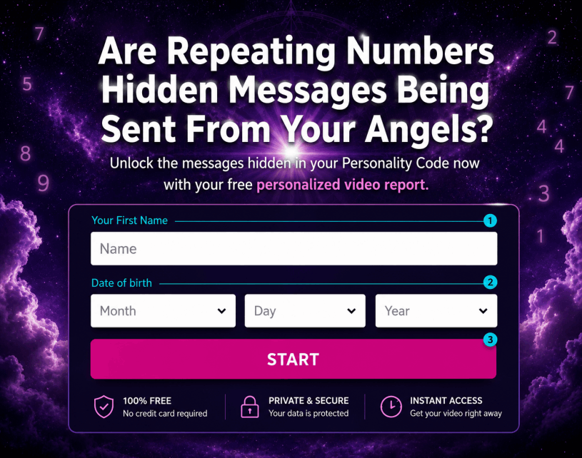 Free personalized numerology reading form — enter name and birthdate